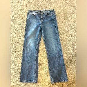 Liz Claiborne Villager Women's 10 Stretch Denim Blue Jeans Straight Leg